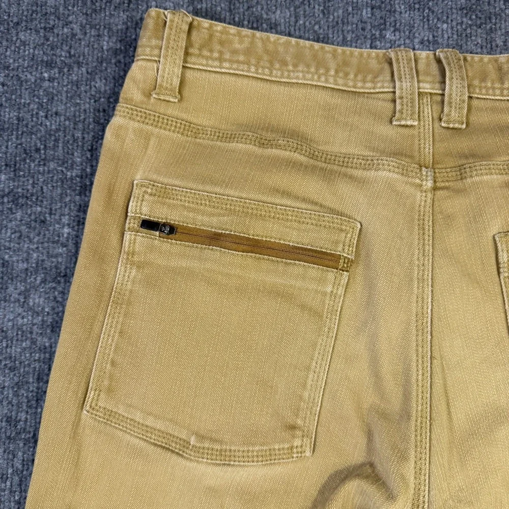 Mountain Hardwear Jeans Men 32x32 Golden Brown Tan Stretch Denim Straight Hiking
